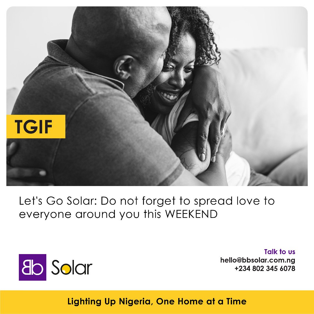 It's the weekend let's have fun with friends and family and stay happy this weekend and always.

Have a fun filled weekend from <a href="/Blackbit/">BlackBit</a> Solar

#weekendvibes
#TGIF
#gosolar
#powersmart
#Bbsolar