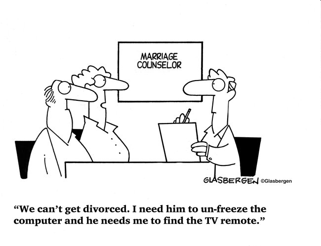 RGlasbergen's tweet photo. #glasbergencartoonoftheday #marriagecartoons #marriagecounselingcartoons #therapycartoons #computercartoons https://t.co/n1ojsKvQMH