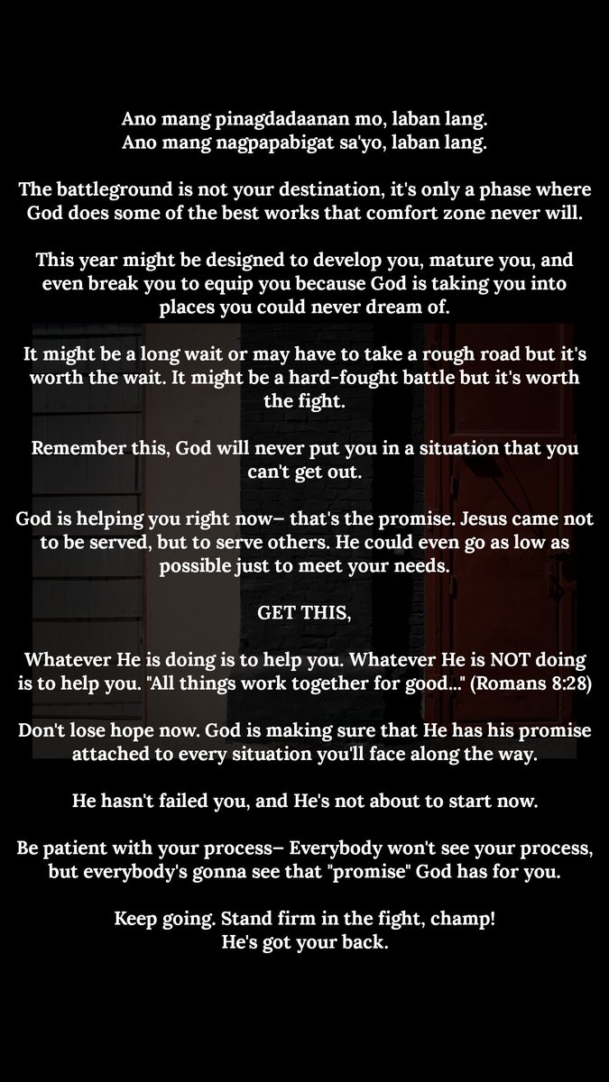 remnantph's tweet photo. "Nilagay ka diyan ni Lord kasi kaya mo..." https://t.co/nT3nhnMRp3