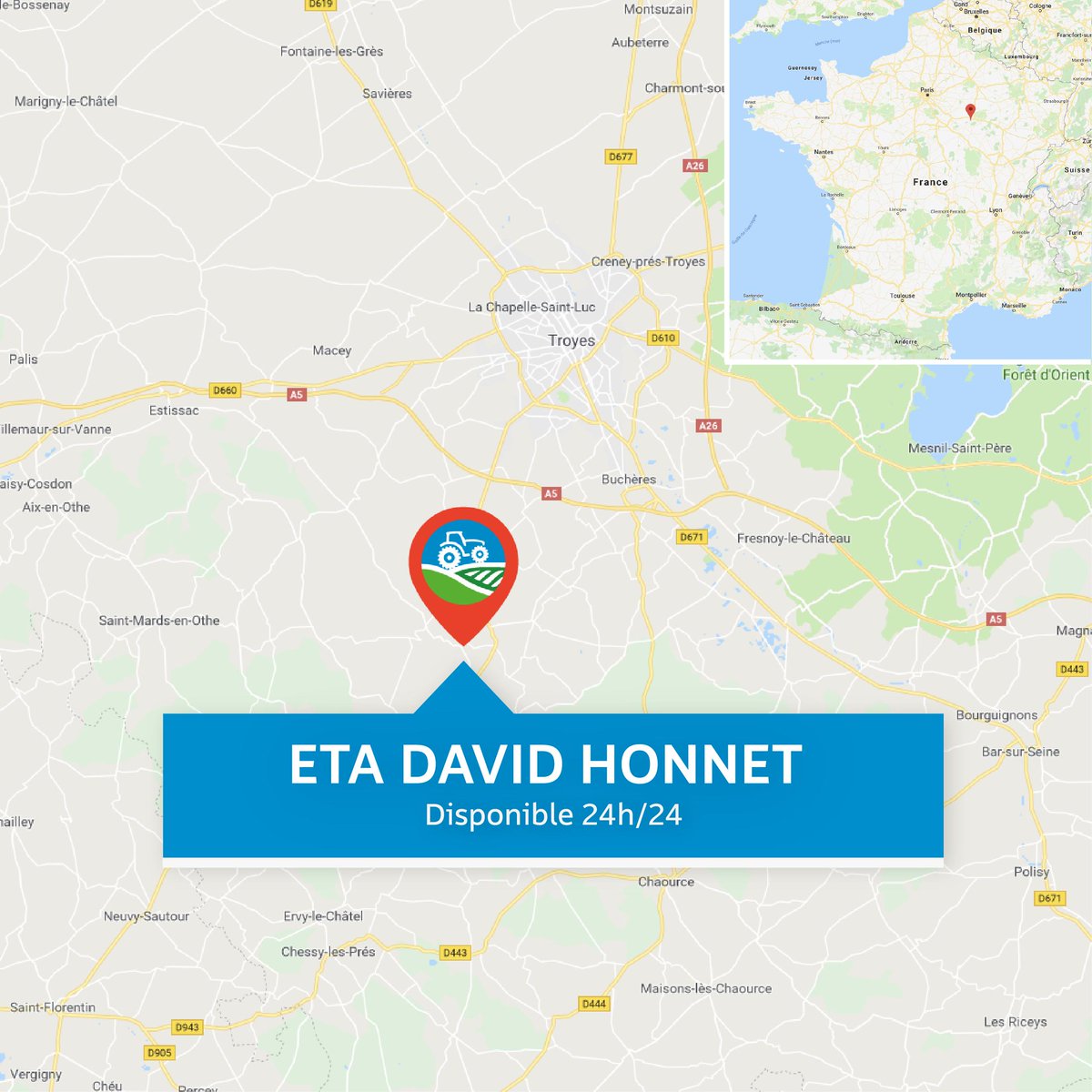linkinfarm (@linkinfarm) on Twitter photo Agriculteurs et agricultrices du département de l'Aube (10) l'ETA DAVID HONNET est désormais disponible 24h/24 sur #Linkinfarm 🚜
Découvrez et réservez ses prestations sur linkinfarm
⬇️
linkin.farm/checkout/searc… Agriculteurs et agricultrices du département de l'Aube (10) l'ETA DAVID HONNET est désormais disponible 24h/24 sur #Linkinfarm 🚜
Découvrez et réservez ses prestations sur linkinfarm
⬇️
linkin.farm/checkout/searc…