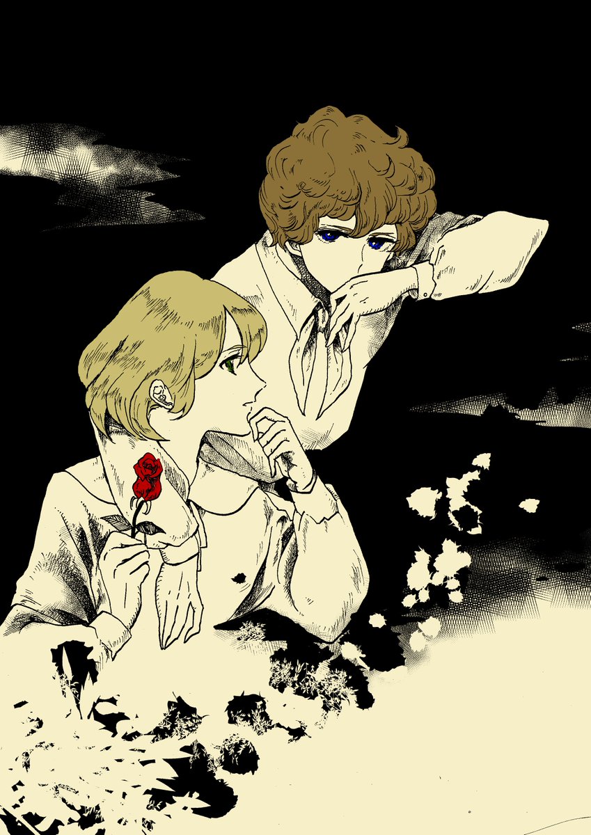 ポーの一族読んだああァァ そして描いた エドガー素敵だ 恐ろしく妖し コモンオムのイラスト