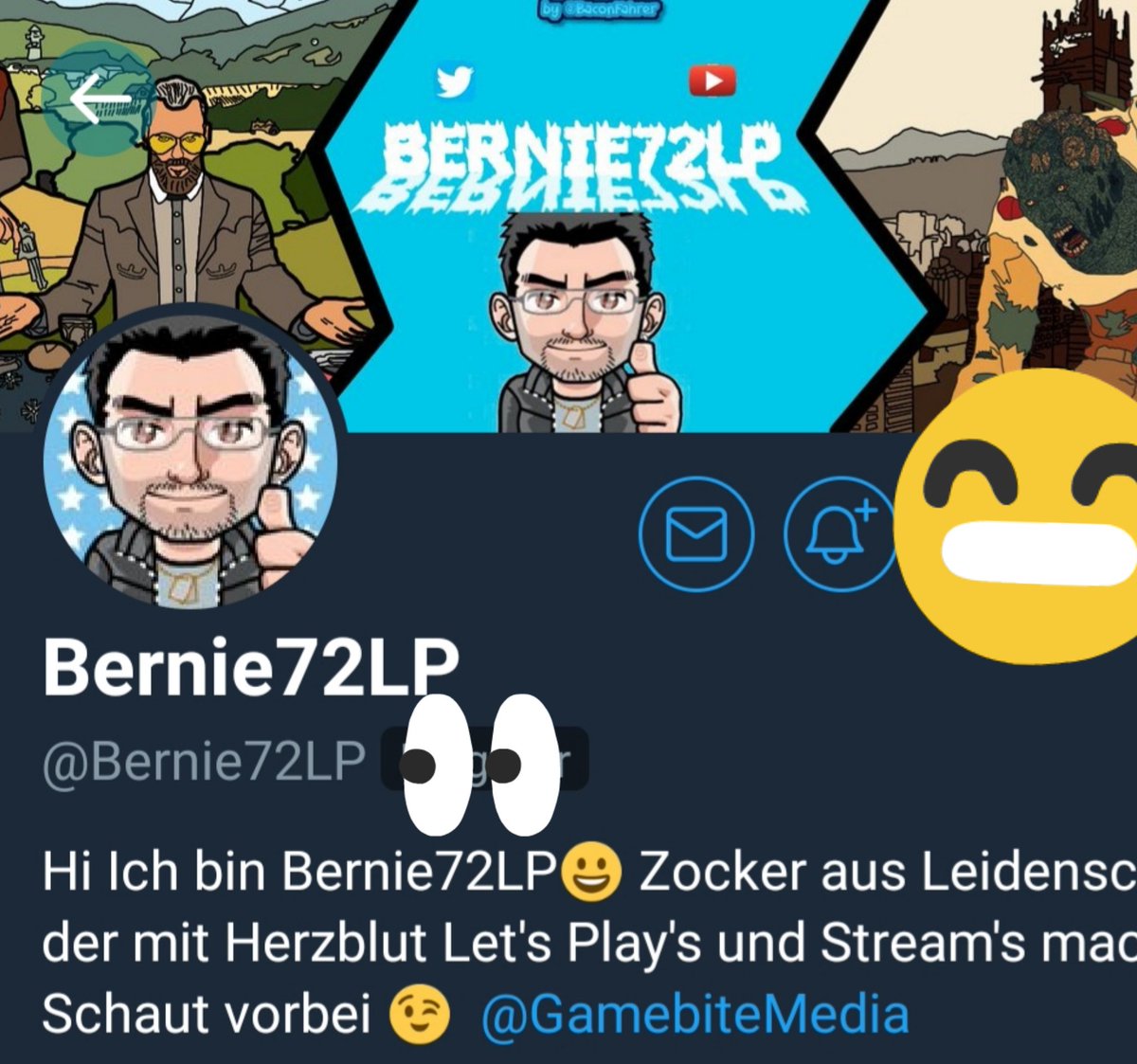 Dante1LP's tweet photo. Er #Supportet nicht nur nein er stream auch  und die Querbeet,es ist alles dabei von alt bis neu und immer für jeden was dabei zu haben🙂

Na habt ihr erraten wer es ist😉 natürlich handelt es sich um @Bernie72LP😁

Schaltet doch auch mal bei ihm rein und lasst ein #Follow da 😊 https://t.co/an3iyh4Vsa