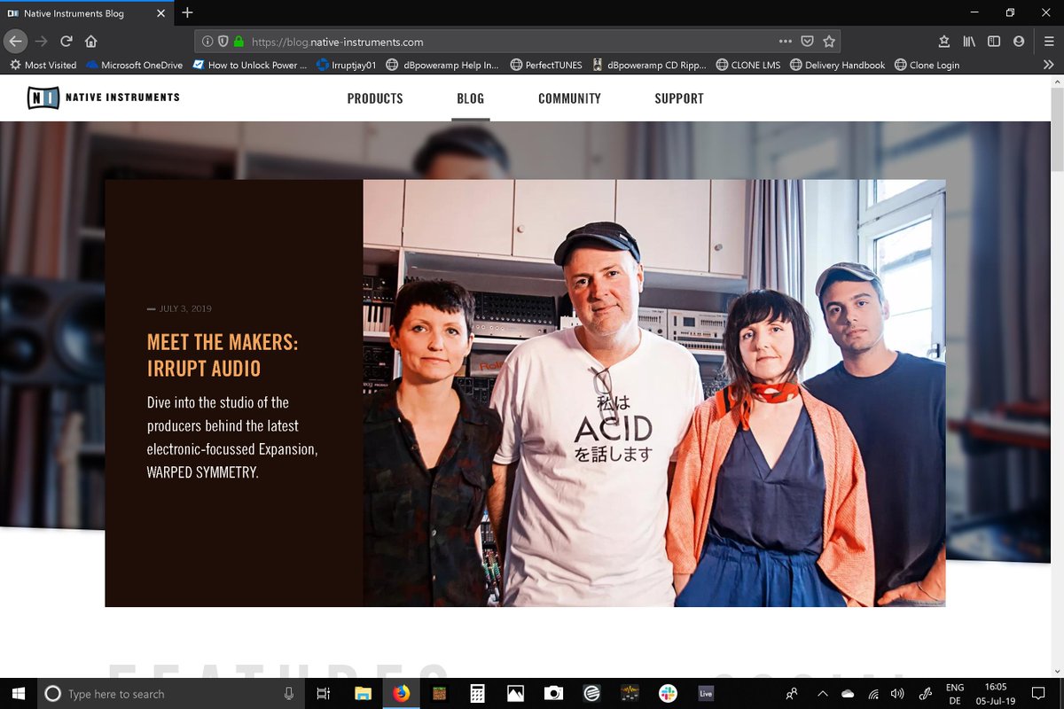 Blotter Trax thank @nativeinstruments for featuring us on their website this week! <a href="/magda_music/">Magda</a> <a href="/NinaHynes/">Nina Hynes</a> and I love the interview &amp; studio photo shoot. Thanks for supporting our new release on #frustratedfunk <a href="/Clonedotnl/">clone.nl</a> Check out NIs feature here: blog.native-instruments.com/meet-the-maker…