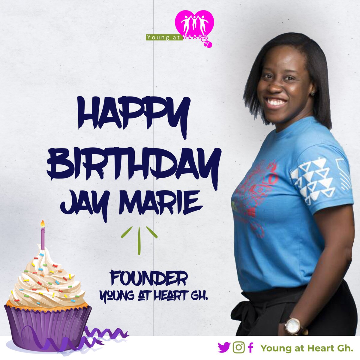 Images_1's tweet photo. Today I join the team @youngatheartgh as we celebrate our founder @jayllion . Thank you for believing and giving us the chance to give back to society. 

Greater heights Ma'am. More grace. https://t.co/q082vgnN1y