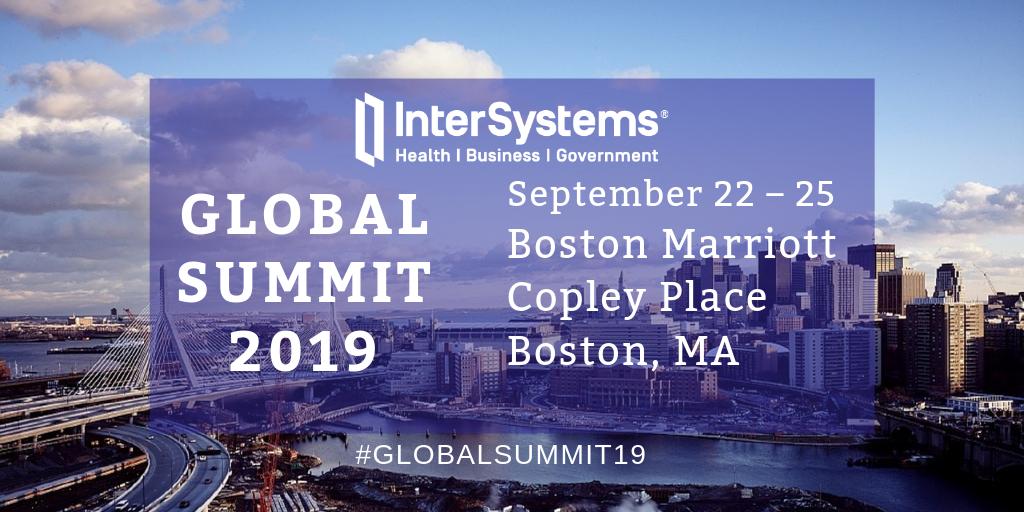 Did you know registration for #GlobalSummit19 is now open?  Join us in Boston, MA Sept 22 - Sept 25. For more info visit intersystems.com/globalsummit19