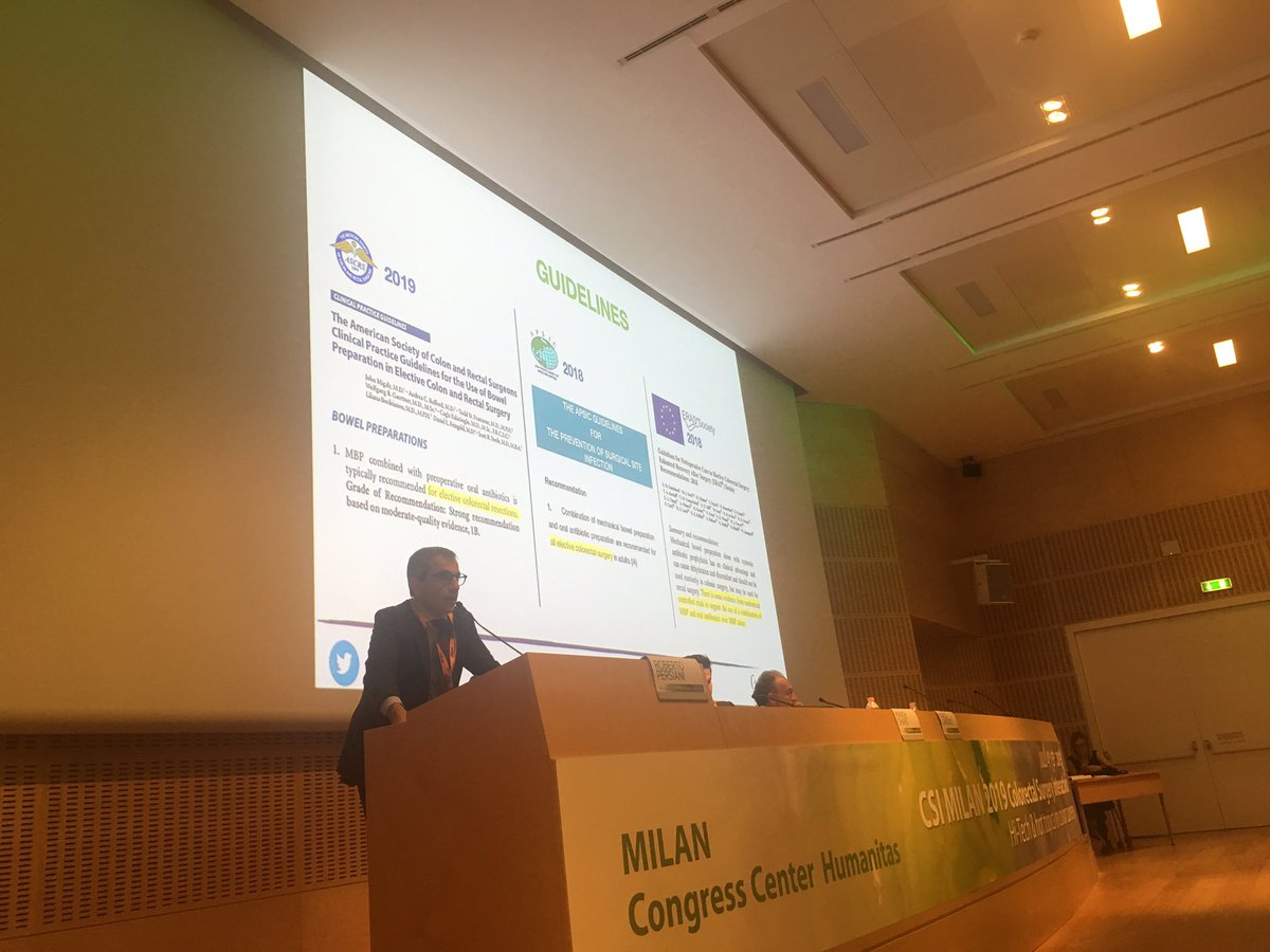 To prep or not to prep? 🤔                  Exciting mini-battle on bowel preparation for colorectal surgery at CSI Milan2019!