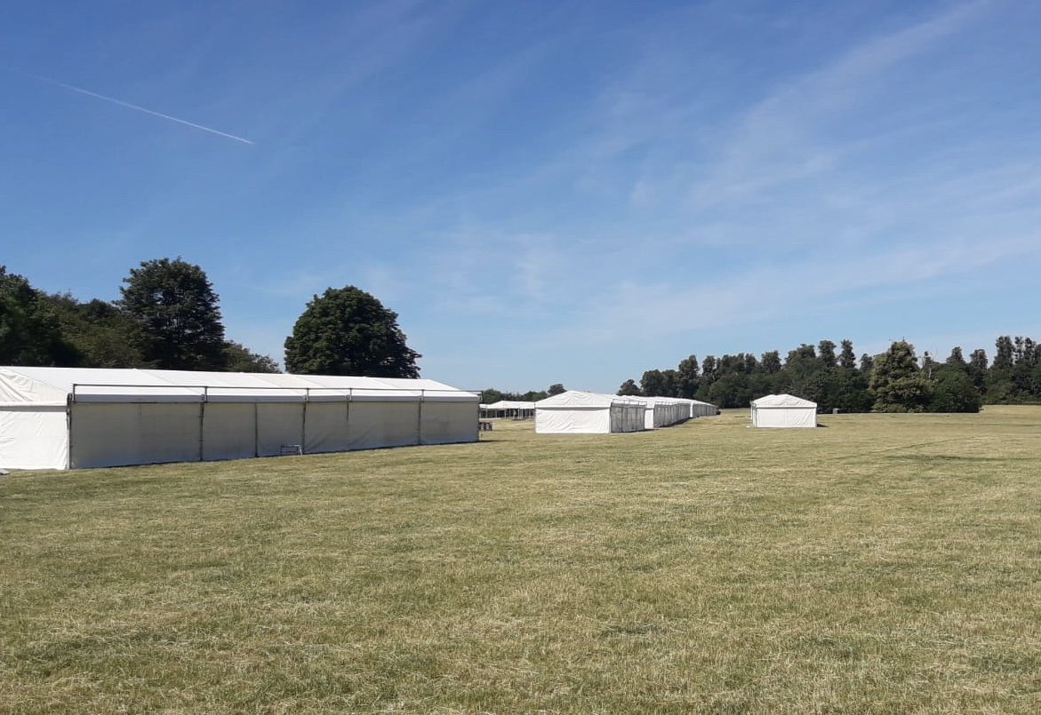 First build complete of our Clearspan structures <a href="/TheGameFair/">The Game Fair</a>