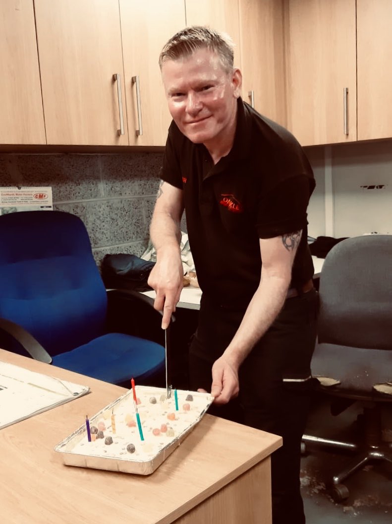 OakleyServiceSt's tweet photo. It’s Friday and we have cake!  Happy Birthday to our lovely Peter Little!!!  🎉 🥳 🎂 https://t.co/NrlfEpbcc9