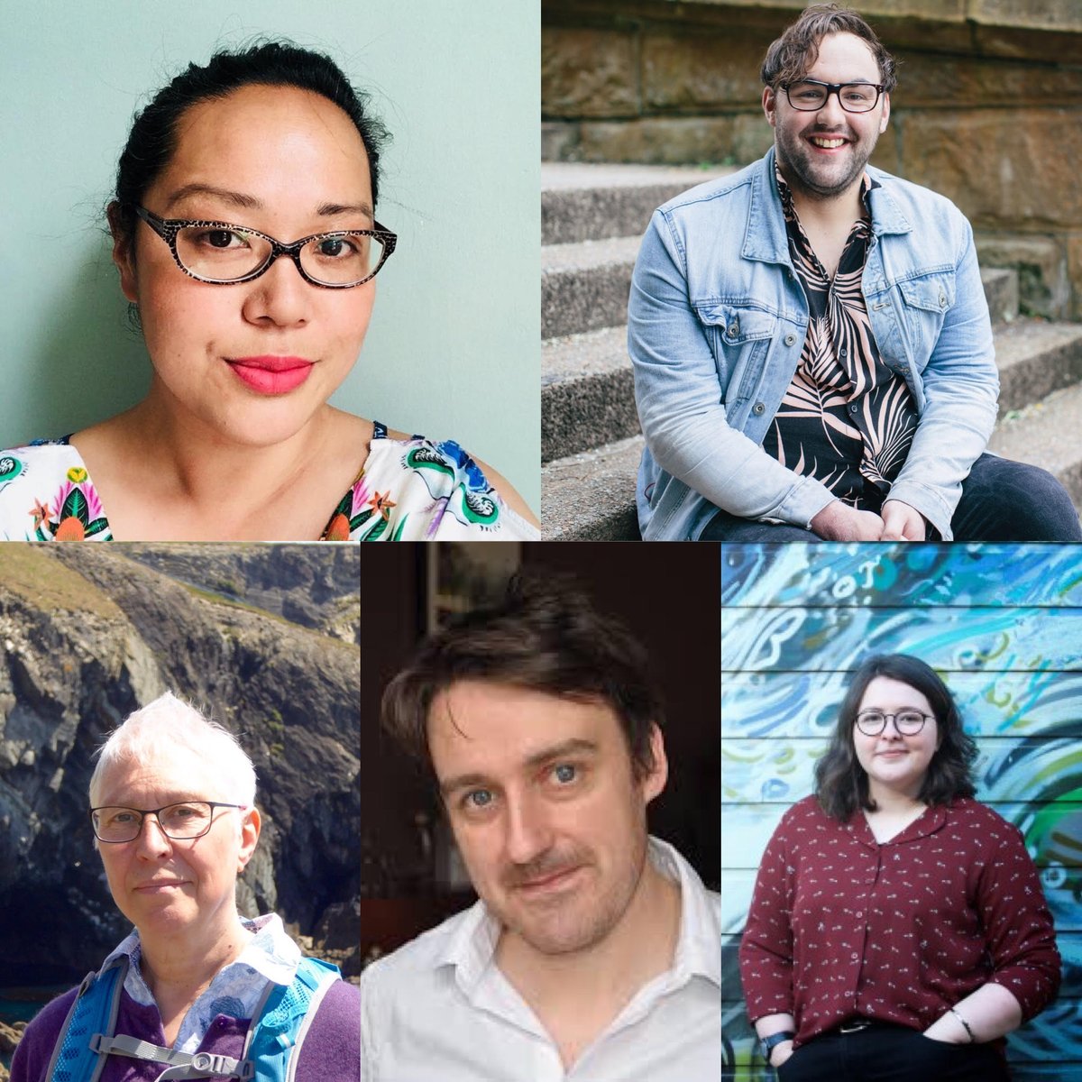 Meet our new #Writers’ Advisory Group: (clockwise) 

Maisie Chan (@MaisieWrites)
Michael Lee Richardson (@HRFMichael)
Heather Palmer @_HeatherAPalmer
@PadraigMacaoidh /Peter Mackay
Sylvia Hehir (@shehir853) 

literaturealliancescotland.co.uk/meet-our-new-w…