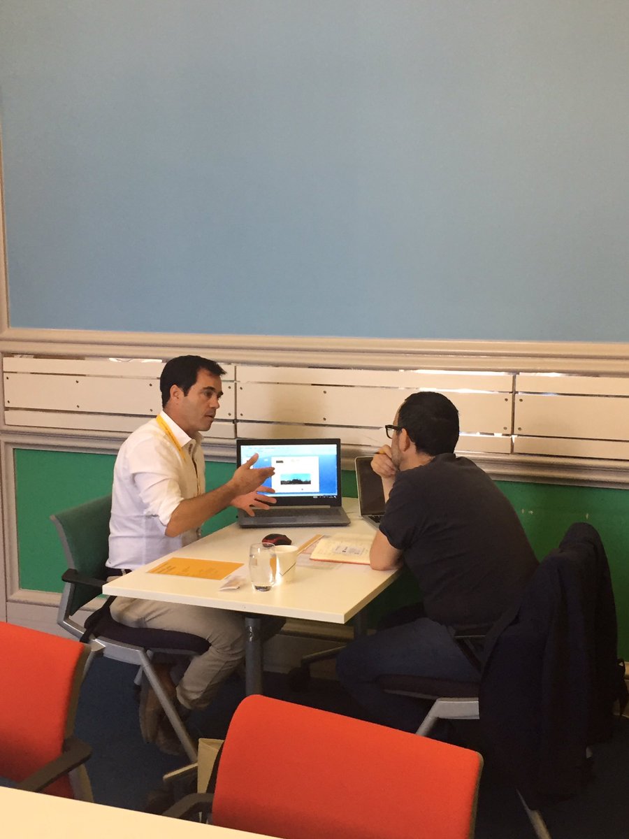 vpalmerbcn's tweet photo. 1:1 clinics with mentors going on... useful advice for the entrepreneurs before pitching day at โIgnite Fast Trackโ @CJBS_EC ! #emprendedorxxi @Emprendedor_XXI @dayoneCABK #CamIgnite #biometricvox #geomacen https://t.co/fJLi8eTrJj