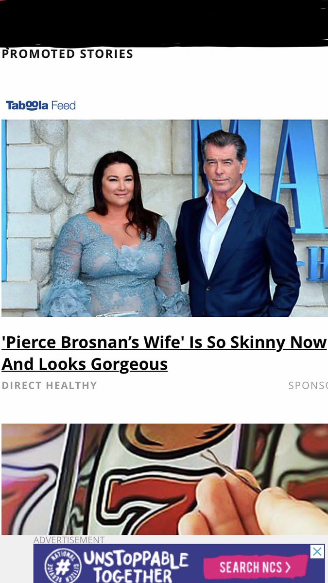 Beauty is based on how skinny you are? Stories/posts/sponsored ads like these are evil. It’s taken me quite a few years to love my body, thinking I was too ‘fat’ to be pretty! These type of headlines are not acceptable. #wellbeing <a href="/jameelajamil/">❤️ Jameela Jamil ❤️ She/Her ❤️</a>