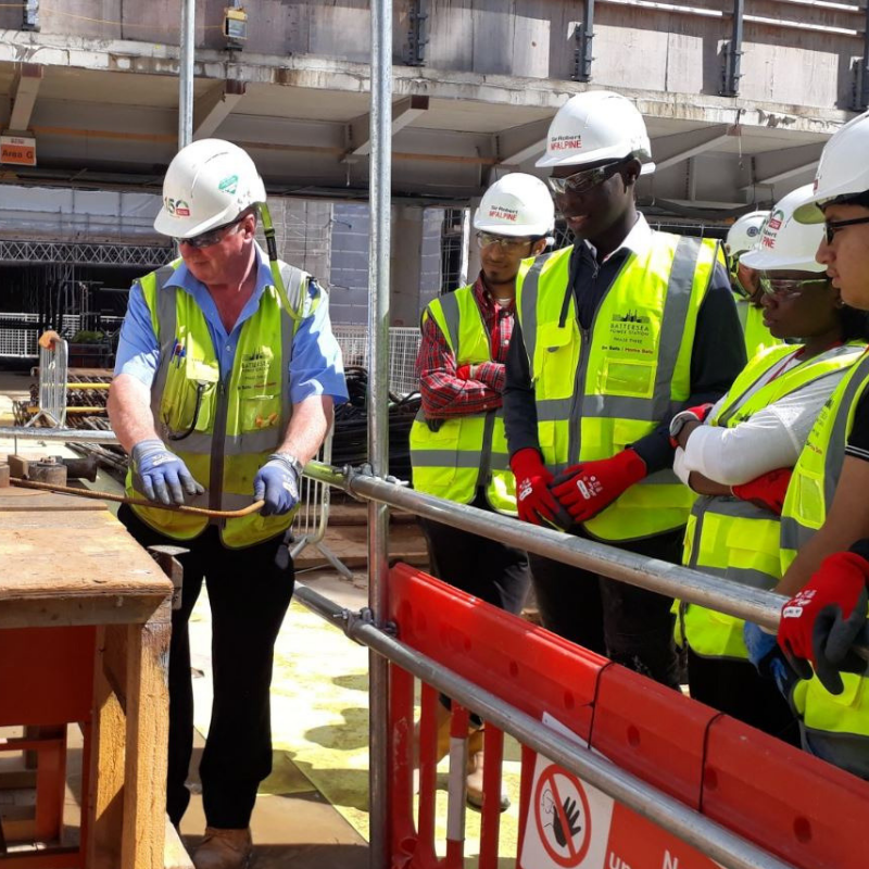 BatterseaPwrStn's tweet photo. We are proud to have recently offered work experience to @SFX6thForm & Croydon College. The students enjoyed site walks & gave really impressive presentations. Thank you to @WeAreMcAlpine Phase 3A team and @SrmLucy #poweredbypositive #loveconstruction #regeneration https://t.co/rkq1Z1gDUt