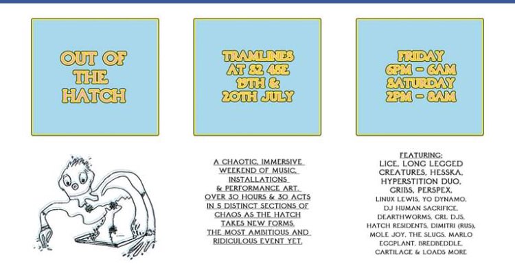 Also doing playing a DJ Human Sacrifice set during the tramlines weekend