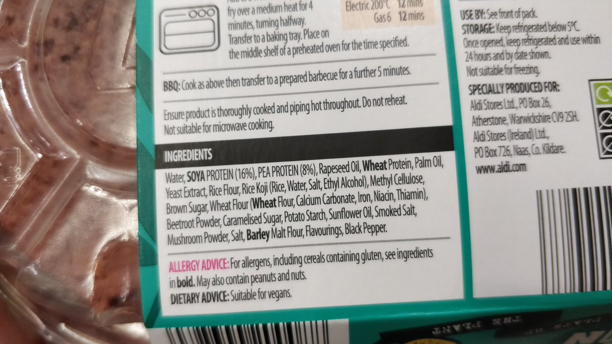 Great to see <a href="/AldiUK/">Aldi Stores UK</a> new vegan quarter pounders, but then really disappointed to see #palmoil in the ingredients. Why are you still developing recipes with Palm oil?