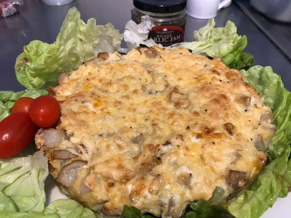We grow our vegetables. Perfect for today’s special; Homemade frittata! #iow #buylocal #summer #fresh