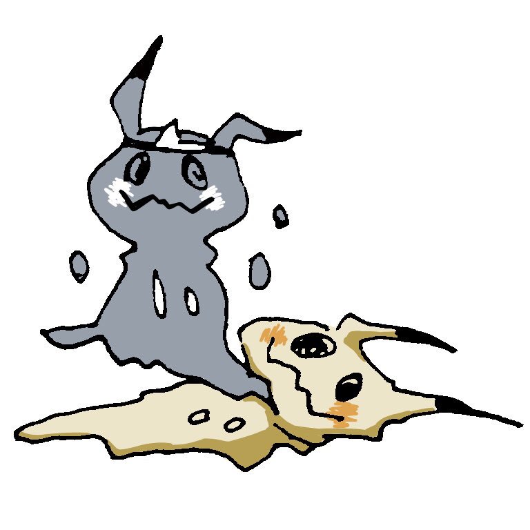 かまぼこ 3月日 オリキャラ展 今日描けるかわからんので過去絵を ミミッキュ好きの知人に描いたミミッキュ壁紙です