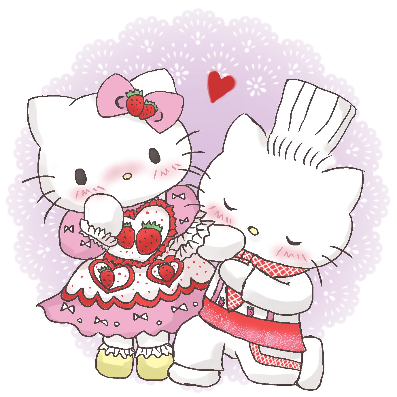 Rin リクエストいただきました キティちゃんにキスするパティシェダニエルくん イラスト サンリオイラスト キティダニ ダニエル キティ T Co Gnmb7wlwy3 Twitter