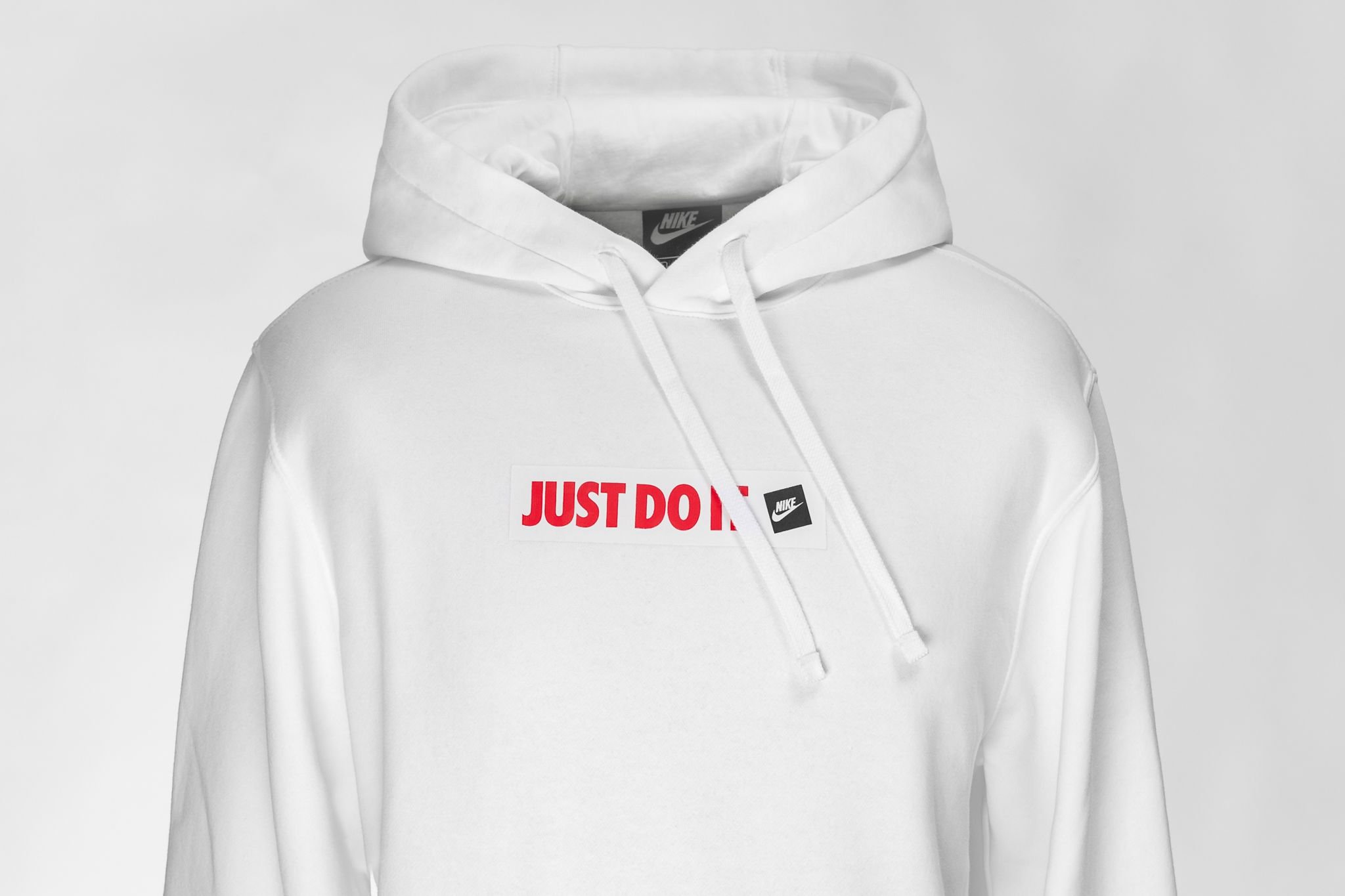 just do it white hoodie