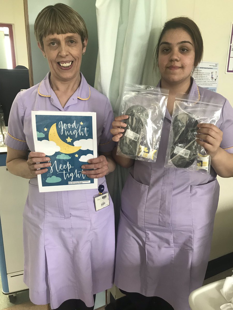 Ward 14 have been working hard to improve patient experience and promote a healthy nights sleep by offering patients eye masks and ear plugs. #PatientExperience #puttingpatientsfirst #sleep @JoTay_1203  @AdeleSpencer18 @karendawber