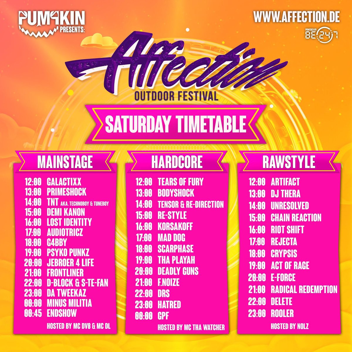 #Festival #Saturday #LineUp #TimeTable 2/3 🎶😊@#hardcore @tearsoffury_hc <a href="/BodyshockMusic/">Bodyshock</a> <a href="/T__and__R/">Tensor&Re-Direction</a> <a href="/ReStyle909/">Re-Style</a> <a href="/DJ_Korsakoff/">DJ Korsakoff</a> <a href="/Dj_Maddog/">Dj Mad Dog</a> <a href="/TheScarphase/">Scarphase</a> <a href="/thaplayah/">Tha Playah</a> @DeadlyGuns <a href="/FNoize1/">F. Noize</a> #DRS #Hatred @GreazyPuzzy hosted by @MCThaWatcher 13 hours nonstop 🔥