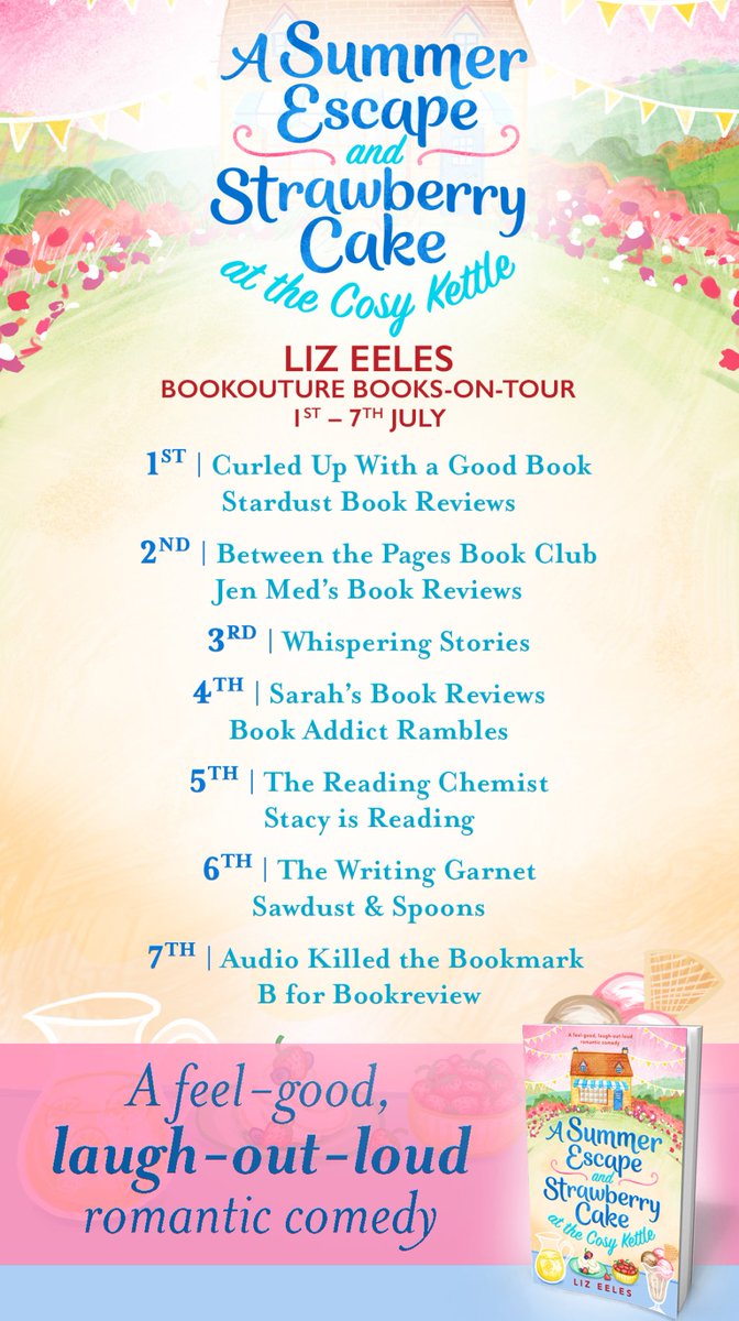 Book Review & Blog Tour: A Summer Escape and Strawberry Cake at the Cosy Kettle by Liz Eeles
@bookouture @lizeelesauthor
#bookouture #bookblogger #amreading #newpost #bookreview #summerreads #summerbooks thereadingchemist.com/2019/07/05/boo…