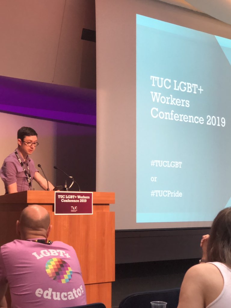 Great to hear @ProspectUnion’s @philip_mullen support the @NASUWT motion about anti-LGBT+ language and ‘banter’ at @The_TUC LGBT+ Conf. @bectu #TUCLGBT