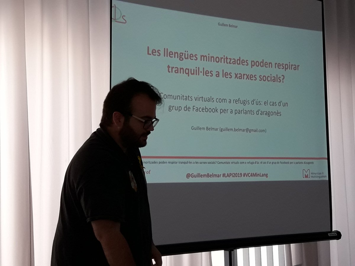 frontespo's tweet photo. Aprendiendo con @GuillemBelmar sobre lenguas minorizadas y comunidades virtuales #LAPI2019 #VC4MinLang https://t.co/SqO1k0nWqu