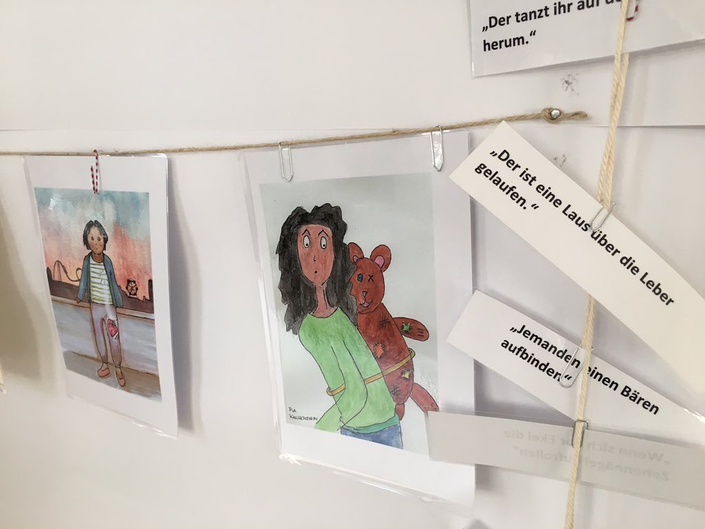 PhilSciComm's tweet image. STEM and humanities meet in the #KnowledgeRoom/#WissensRaum. What are these German colloquial expressions? Why are emotions expressed in these ways? How many languages do you know? How do they translate?