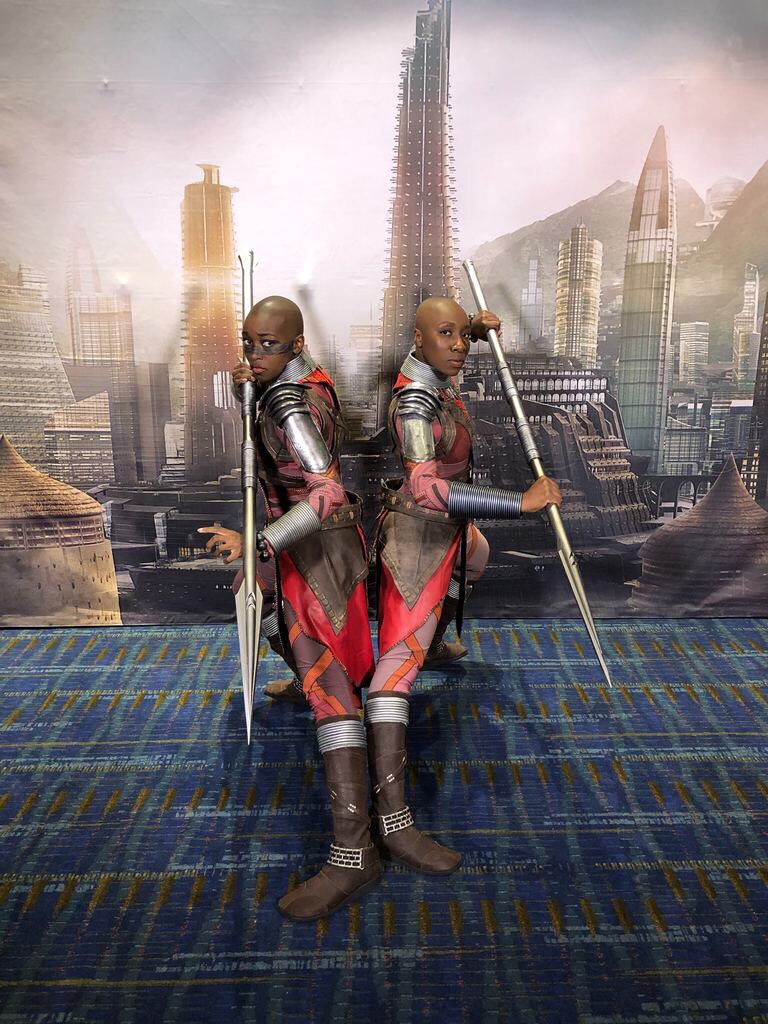 Wakanda Forever. Stop by the Super Fan Zone on the second floor at #EssenceFest, and get your photo with the Dora Milaje! #DisneyxEssence 🙅🏿‍♀️