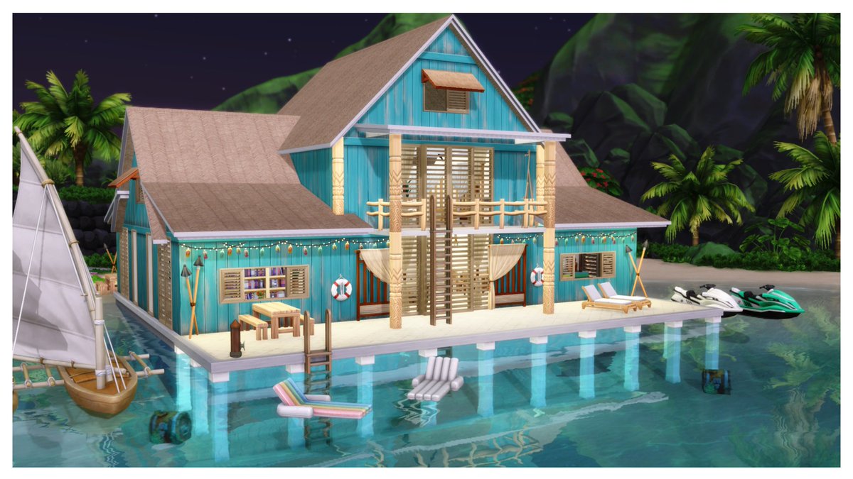 DutchSimGirl's tweet image. 🐬 Seraine Beach House 🐬

Welcome in this beautiful beach house for you and your loved ones! This house with a beautiful lookout over the waters of Sulani is the perfect spot for your Sims to live! 

Go sailing, ride the aqua-zip or get a tan! ☀️

Video: youtu.be/-lj8YD0M958