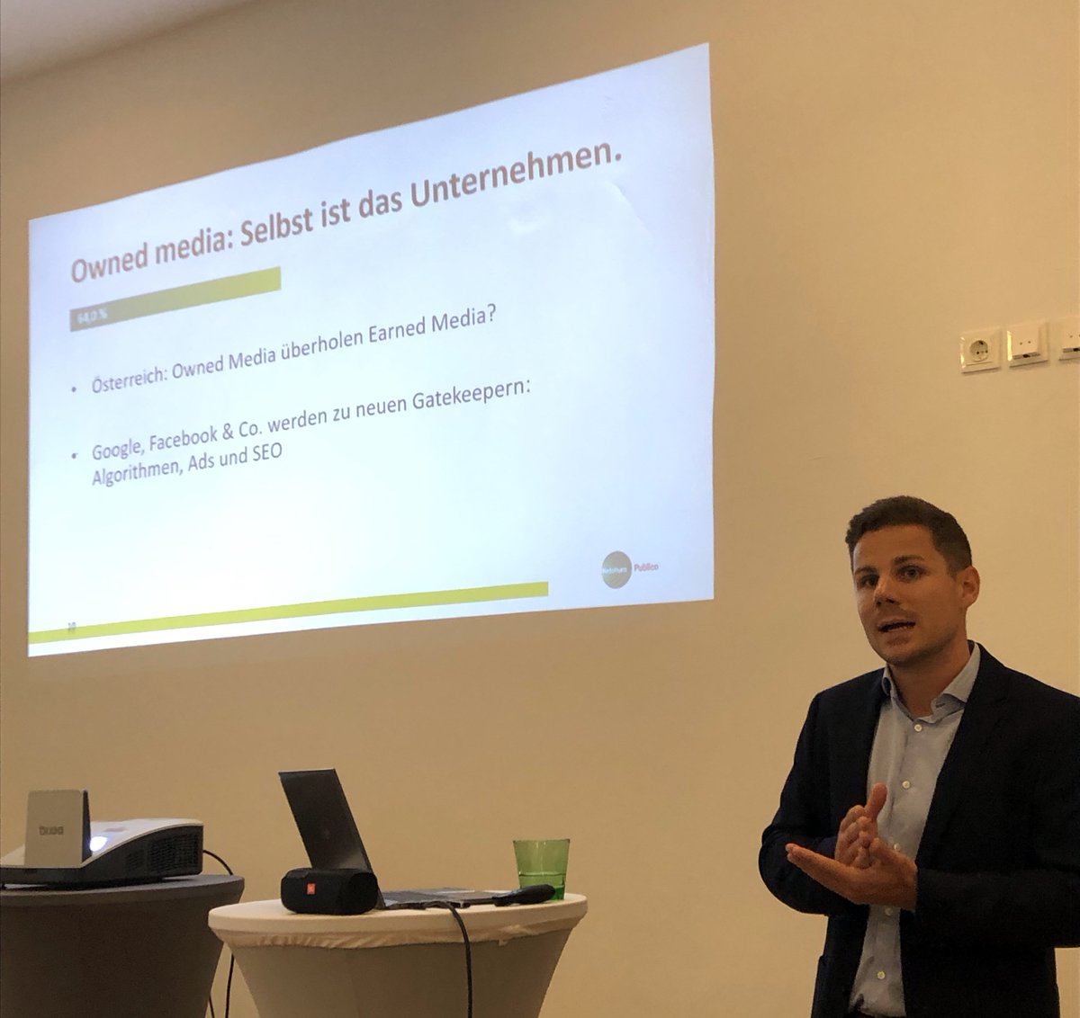 "Algorithms are the new gatekeepers“ Sebastian Mayer discussing current developments in the PR industry. #ECM19 #communicationmonitor #PR ⁦@MayerSeb27⁩