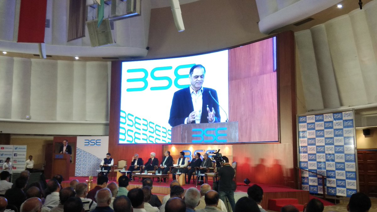 Shri Ramesh Damani, Member #BSE addressing the gathering at the discussion on Union #Budget2019 on 5th July, 2019 at <a href="/BSEIndia/">BSE India</a>