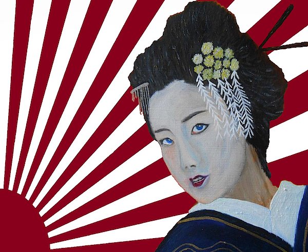 WDagrou's tweet photo. New artwork for sale! - "Geisha du soleil levant 2" - https://t.co/CjSpaOGUir @fineartamerica https://t.co/pu1hhUnyPI