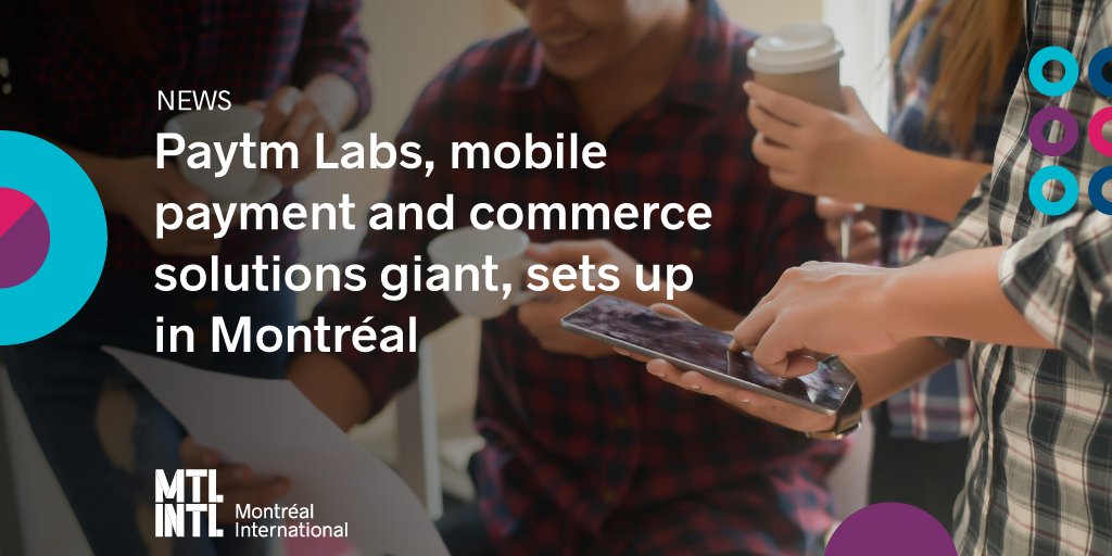 MTLINTL's tweet image. Great news! 📢 @paytmcanada 🇮🇳, mobile payment and commerce solutions giant, is opening a research and development centre in #Montreal and plans to create 60 specialized jobs! 👉 ow.ly/7Ncd50uU2cf 
#ChooseMontreal