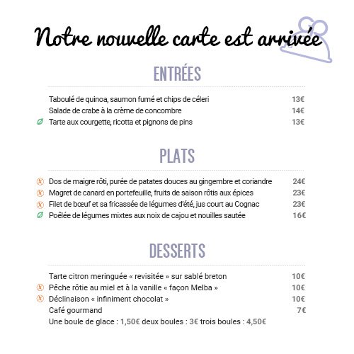 PosteGrande's tweet image. Nouveau mois, nouvelle carte ! ☀️☀️
Venez déguster la nouvelle carte de notre restaurant préparée par notre chef !