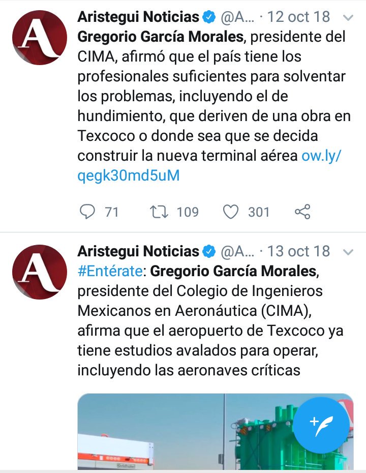 Fredo_M33's tweet image. 1. El Colegio de Ingenieros Mexicanos en Aeronáutica, es integrante de UMAI.

2. El presidente del CIMA, es el Ing. Gregorio García Morales.

3. El Ing. García también cambiaría de opinión?, porque tendría que cambiar su opinión?
👇🏼👇🏼👇🏼👇🏼👇🏼👇🏼