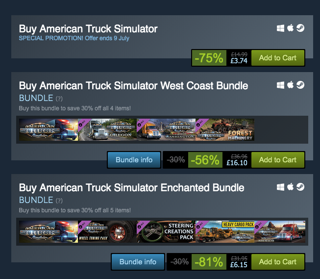 Will Potter On Twitter Daftlimmy All The American And Euro Truck Simulator Games Are In The Steam Sale
