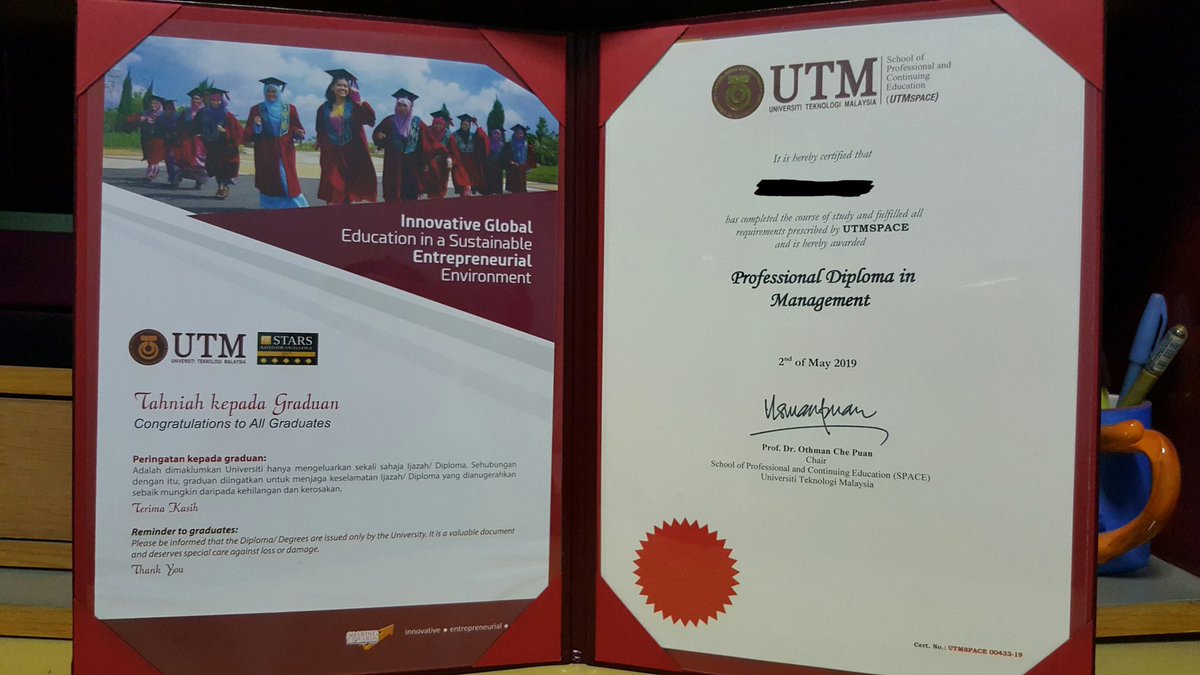 Utm space diploma