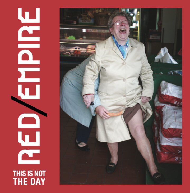 Craig_RedEmpire's tweet photo. The new @redempireband single cover art for #thisisnottheday which will be released soon. The photograph is by Paul Kelly &amp; it’s called “Mrs Piggott goes shopping for carrots”. It was part of his amazing #northwall series. Thank you to Mo Keith for putting this together! https://t.co/cIHZrYdMlR