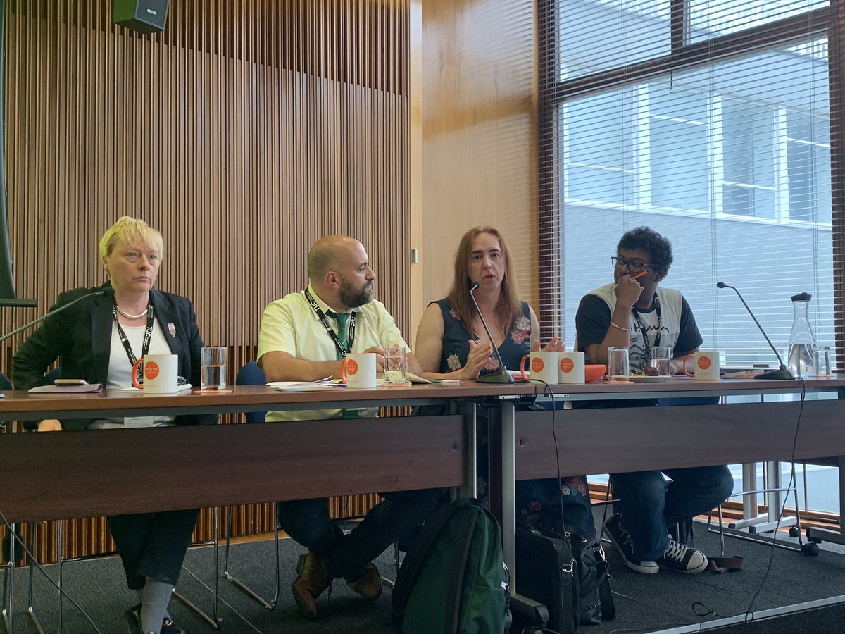 A full room for our panel at #TUCLGBT conference on how we can work collectively to fight the backlash on LGBT+ rights in a era of populism ✊