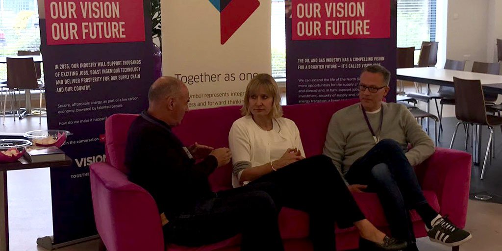 OEUK_'s tweet photo. Our Chief Exec Deirdre Michie has spent the morning talking to @TechnipFMC colleagues from different departments about the future of our industry. #OurVisionOurFuture https://t.co/afTXOXH6EG