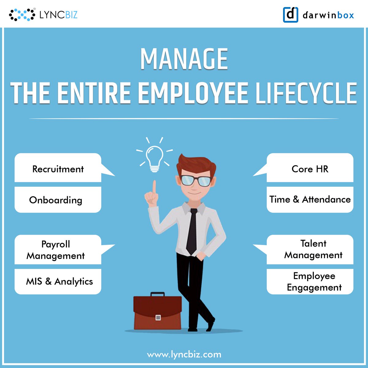 Lyncbiz's tweet image. Providing you a one stop solution to streamline all HR needs. #Lyncbiz #Darwinbox #CloudBased #HRplatform #Newage #Technology