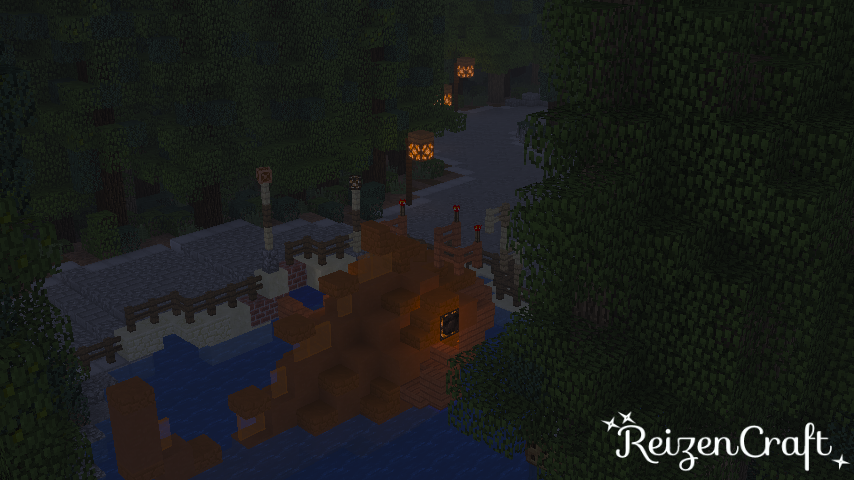 ReizenCraft's tweet photo. Een prachtige avond in ReizenCraft.✨🔮#MC #minecraft #pretpark #efteling https://t.co/jSAAbkGQvY