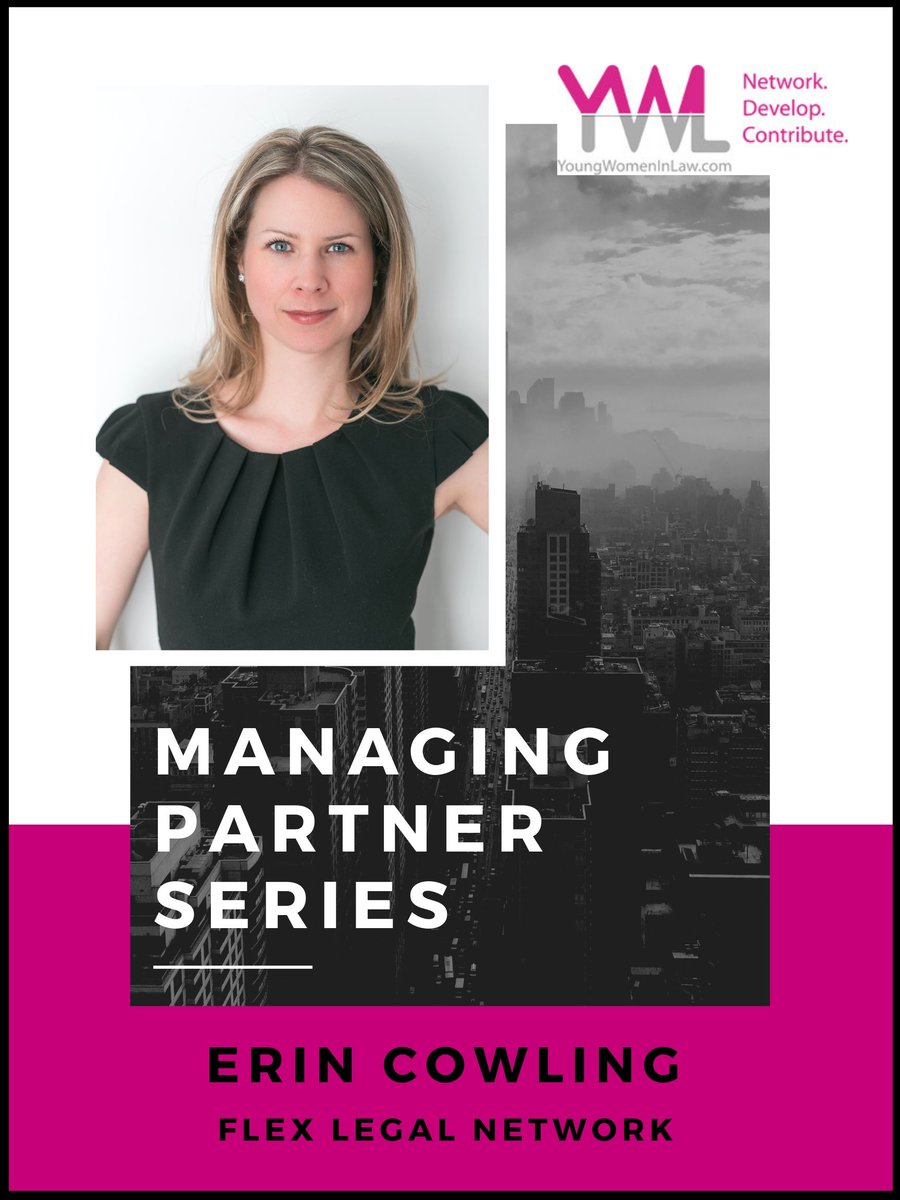 YoungWomeninLaw's tweet photo. Happy Friday! Check out the latest post in our Managing Partner Series from Erin Cowling (@Cowlingerin) @FlexLegalNet! Read her insights and advice for #youngwomeninlaw here: https://t.co/leFPrGz6Uv #YWLBlog #WomenSupportingWomen https://t.co/ahMWU0lwPe
