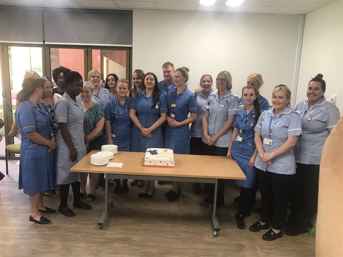 ecwestcott's tweet photo. Here are the registered #nursingassociates from Coventry and Warwickshire about to make short work of that cake https://t.co/HEtX0LN472