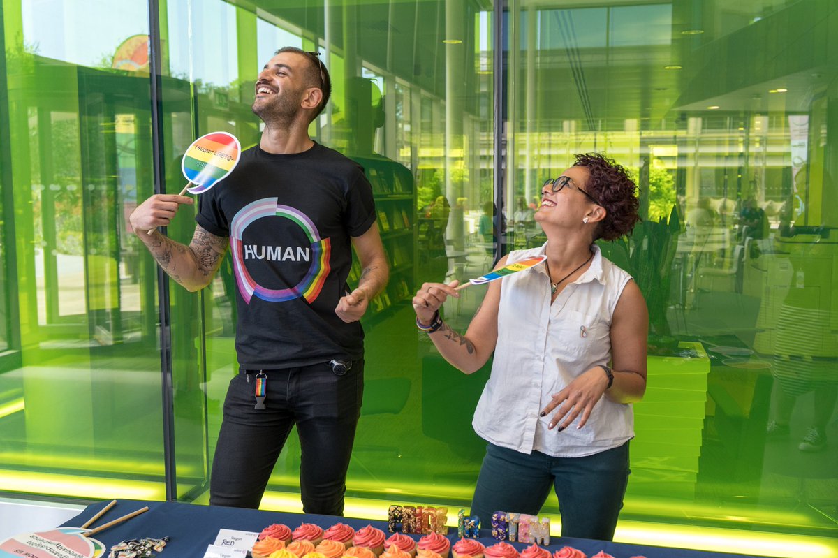 We are big fans of LGBTQ+ inclusion! 😉 Such an amazing turn out today, was wonderful speaking to everyone! #lgbtstemday <a href="/yalahowy/">Dr. Sara El-Gebali 🦥 yalahowy@fairpoints.social</a> @EqualityScience <a href="/emblebi/">EMBL-EBI</a> <a href="/PrideinSTEM/">Pride In STEM</a> @LaidlawSean