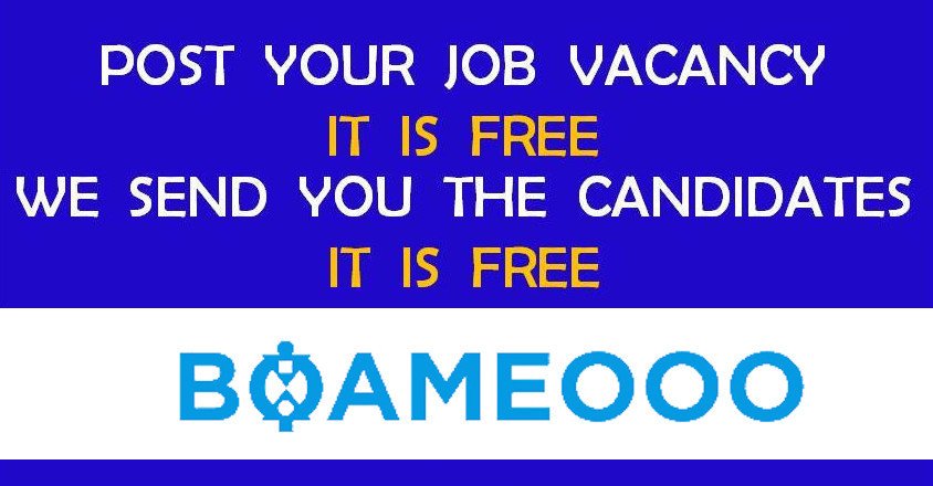 Reach to the Thousands of Candidates (skilled, unskilled and freelance contractors) easily With Boameooo.com. Post a job & hire a relevant candidate for your organization, It is FREE!!
.
#Job #PostaJob #PostaVacancy #Ghana #PostJobsOnline #HireRightCandidate