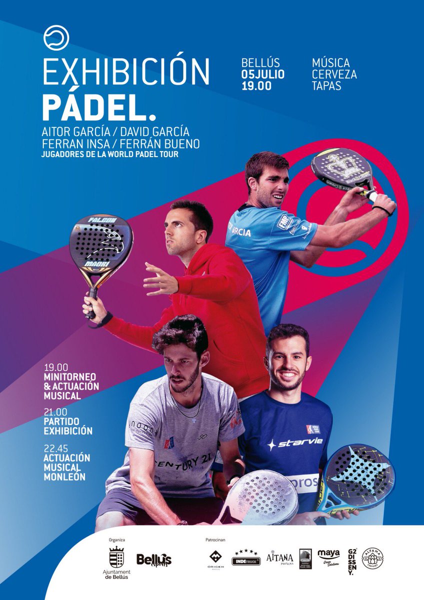 Hoy sobre las 20:30 horas, tenemos exhibición en Bellus! No podéis faltar✌🏽 @ajunbellus <a href="/ferran_bueno/">Ferran Bueno Gomez</a> <a href="/DavidGCampos/">David G Campos</a> <a href="/BlackCrownPadel/">Black Crown Padel</a>