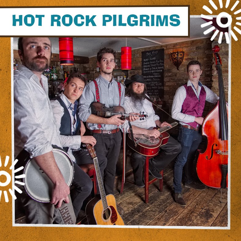 If​ ​you’re​ ​casting around​ ​for​ ​post-Brexit​ ​symbolism,​ ​they’re​ ​a​ ​fine​ ​example​ ​of​ ​European​ ​co-operation,​ ​or perhaps​ ​the​ ​start​ ​of​ ​a​ ​joke;​ ​a​ ​German,​ ​an​ ​Irishman​ ​and​ ​three​ ​Brits​ ​walk​ ​into​ ​a​ ​bar.​ <a href="/HotRockPilgrims/">Hot Rock Pilgrims</a> #PVFF19