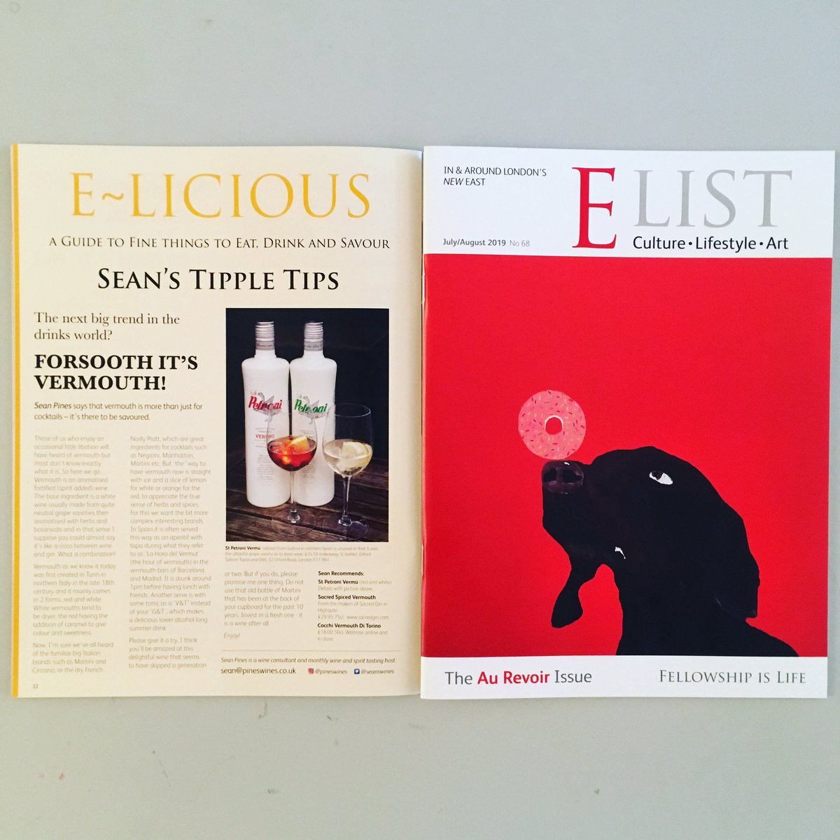 Check out my column on Vermouth in the latest (and last for a while) issue of the E List magazine. @TheEList_e17 #wine #vermouth #drink #fortifiedwine #walthamstow #eastlondon #leyton #woodford